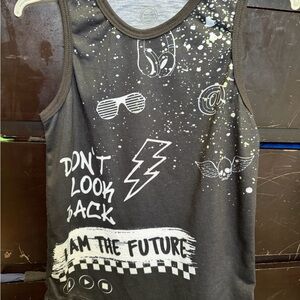 Graphic Black Tank Top